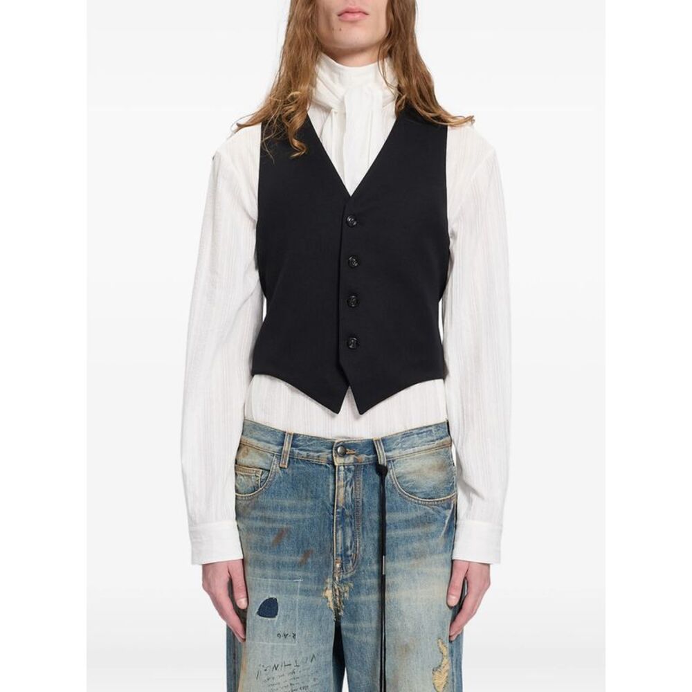 Ann Demeulemeester Black Jackets - Waistcoats & Gilets Men